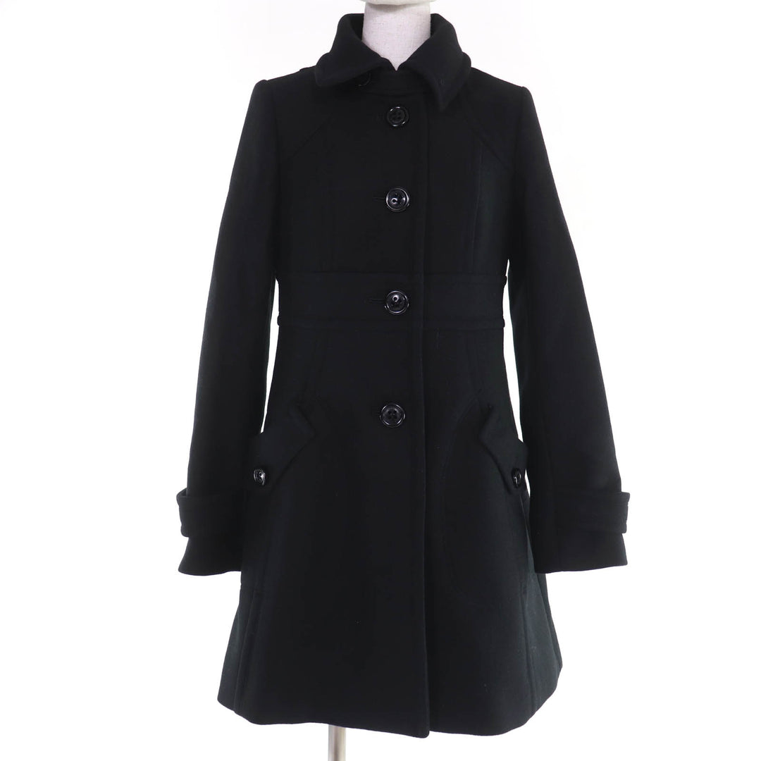 Excellent BURBERRY BLUE LABEL coat Check Pattern Lining Logo Button 40