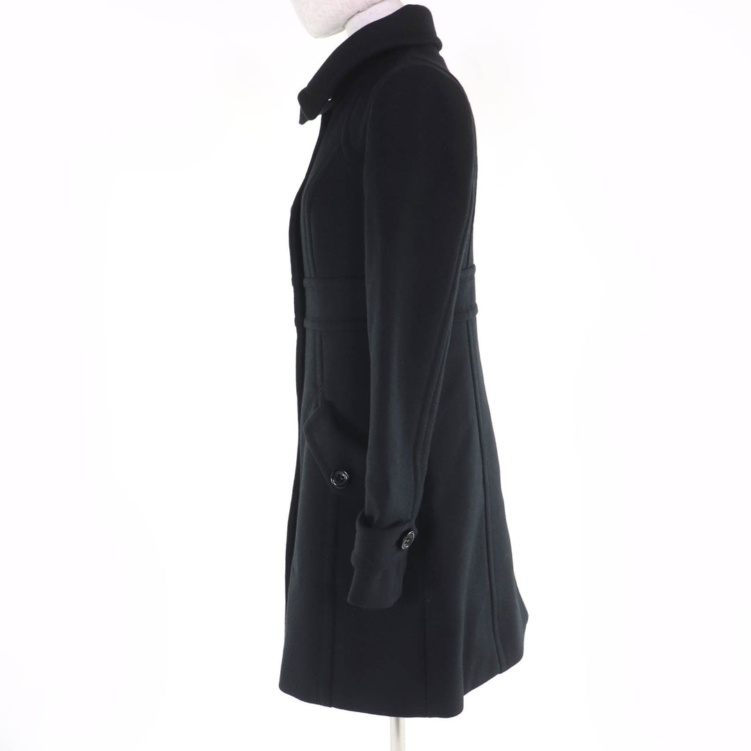 Excellent BURBERRY BLUE LABEL coat Check Pattern Lining Logo Button 40