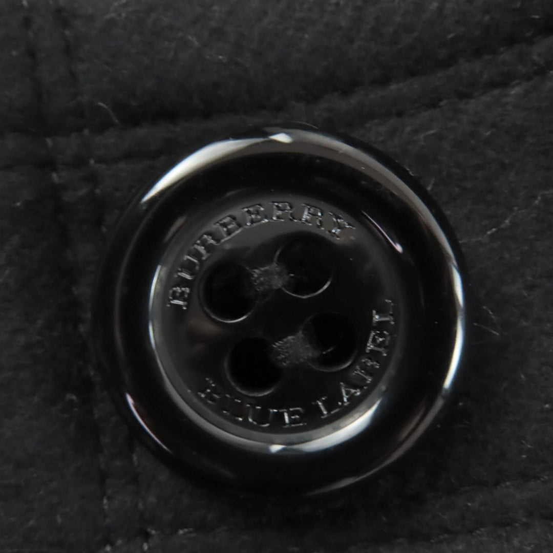 Excellent BURBERRY BLUE LABEL coat Check Pattern Lining Logo Button 40