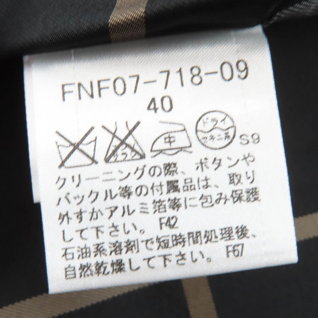 Excellent BURBERRY BLUE LABEL coat Check Pattern Lining Logo Button 40