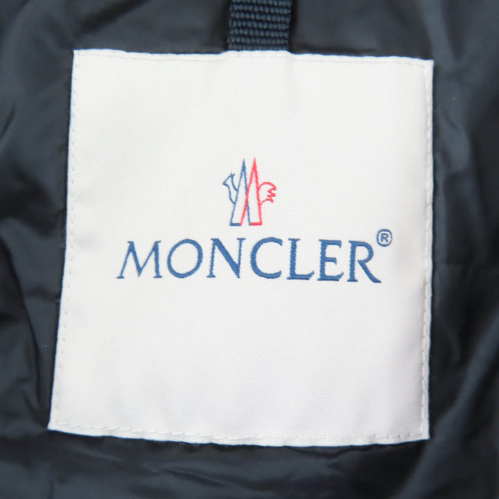 Great MONCLER down coat AUBIGNY Logo patch and hood black polyester Women 0