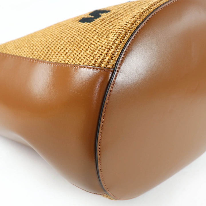 Excellent MARNI Handbag Tropicália Summer Basket bag Brown Women BMMP0069Q0