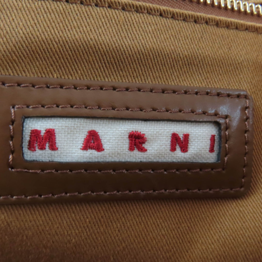 Excellent MARNI Handbag Tropicália Summer Basket bag Brown Women BMMP0069Q0