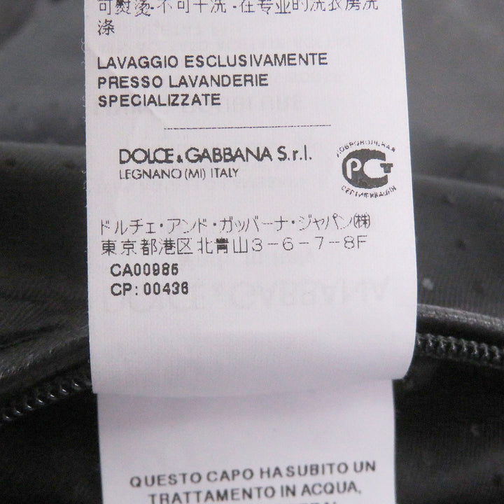 Excellent DOLCE&GABBANA leather jacket Black tag black lambskin