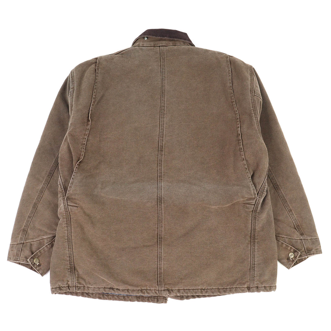 Discounted Very Good carhartt Jacket michigan chore coat 90s Destroy Brown cotton mens XL