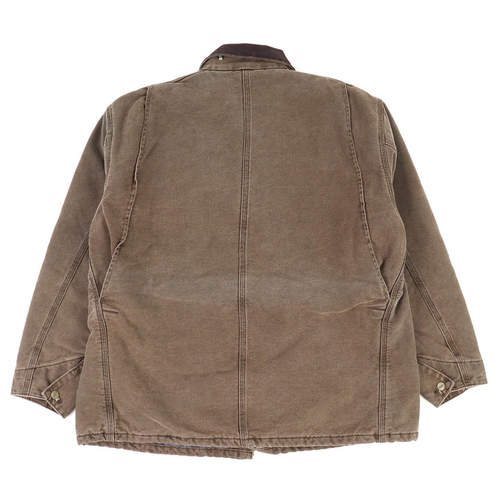 Discounted Very Good carhartt Jacket michigan chore coat 90s Destroy Brown cotton mens XL