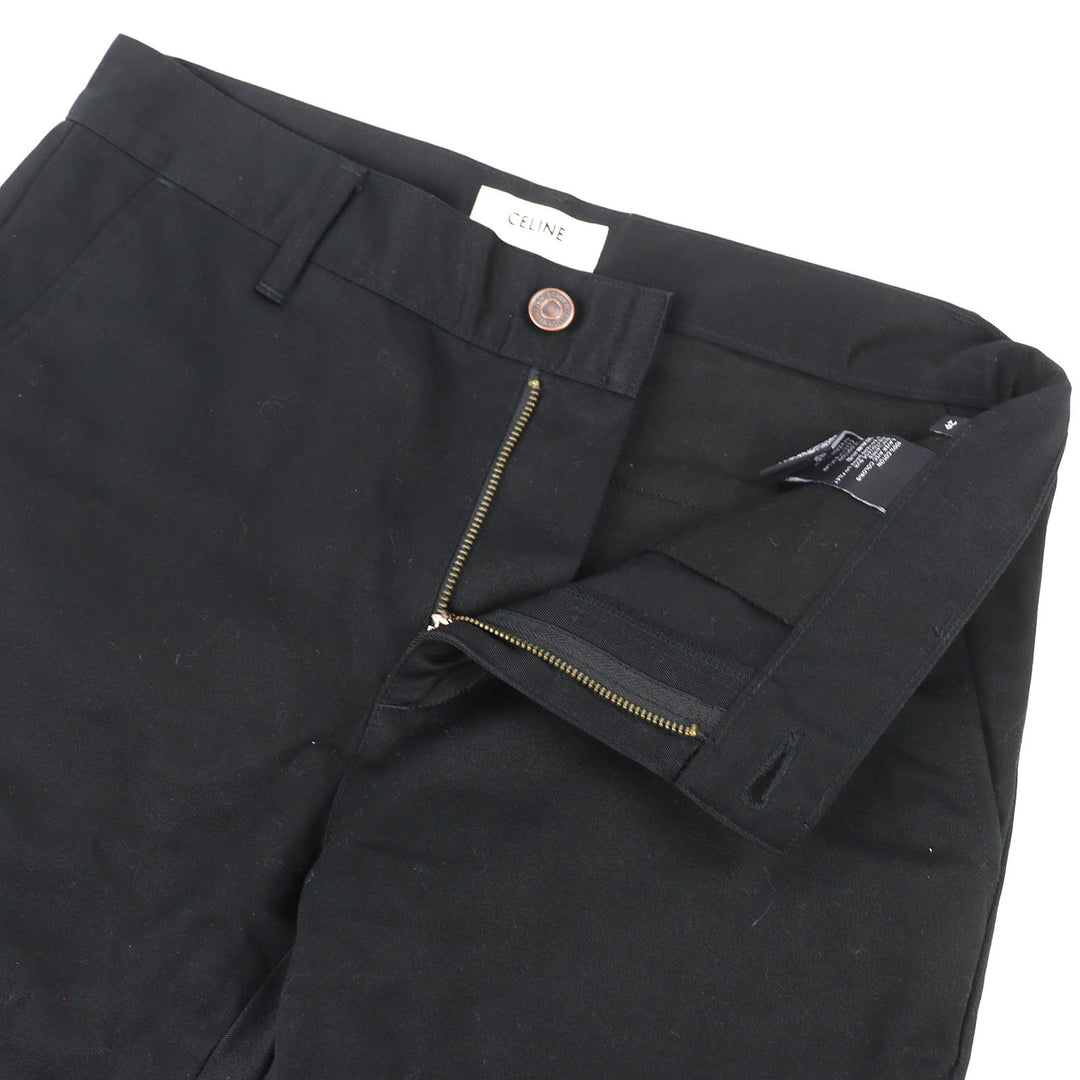 Discounted Great CELINE Pants Logo Button Long black cotton mens 29