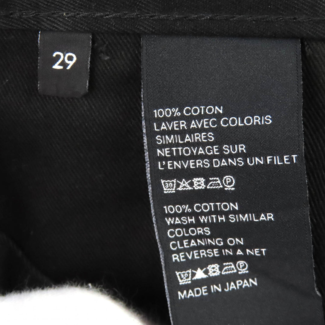 Discounted Great CELINE Pants Logo Button Long black cotton mens 29