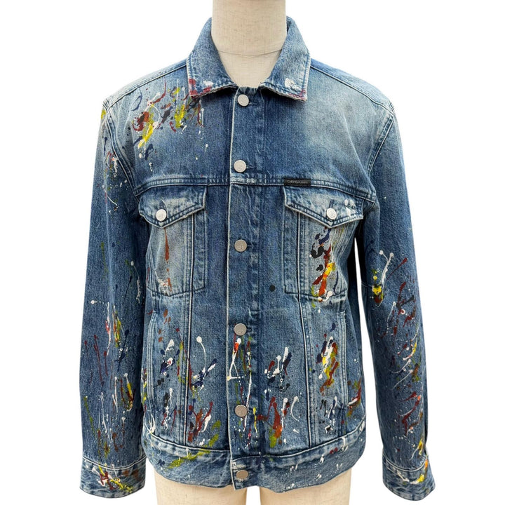 Discounted Great Calvin klein Jeans Denim Jacket blue cotton mens L