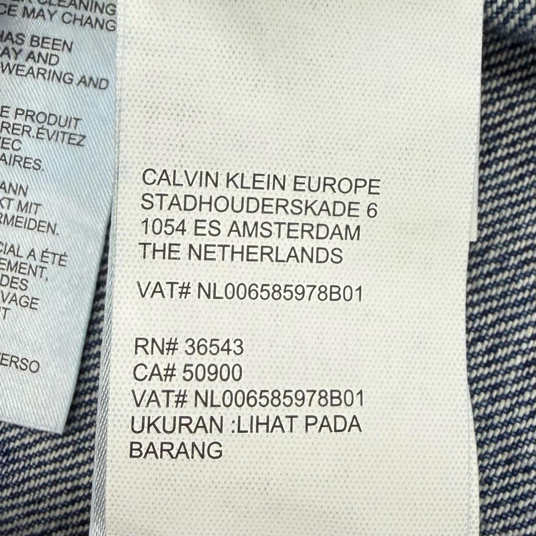 Discounted Great Calvin klein Jeans Denim Jacket blue cotton mens L