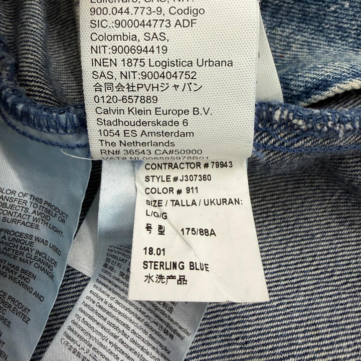 Discounted Great Calvin klein Jeans Denim Jacket blue cotton mens L