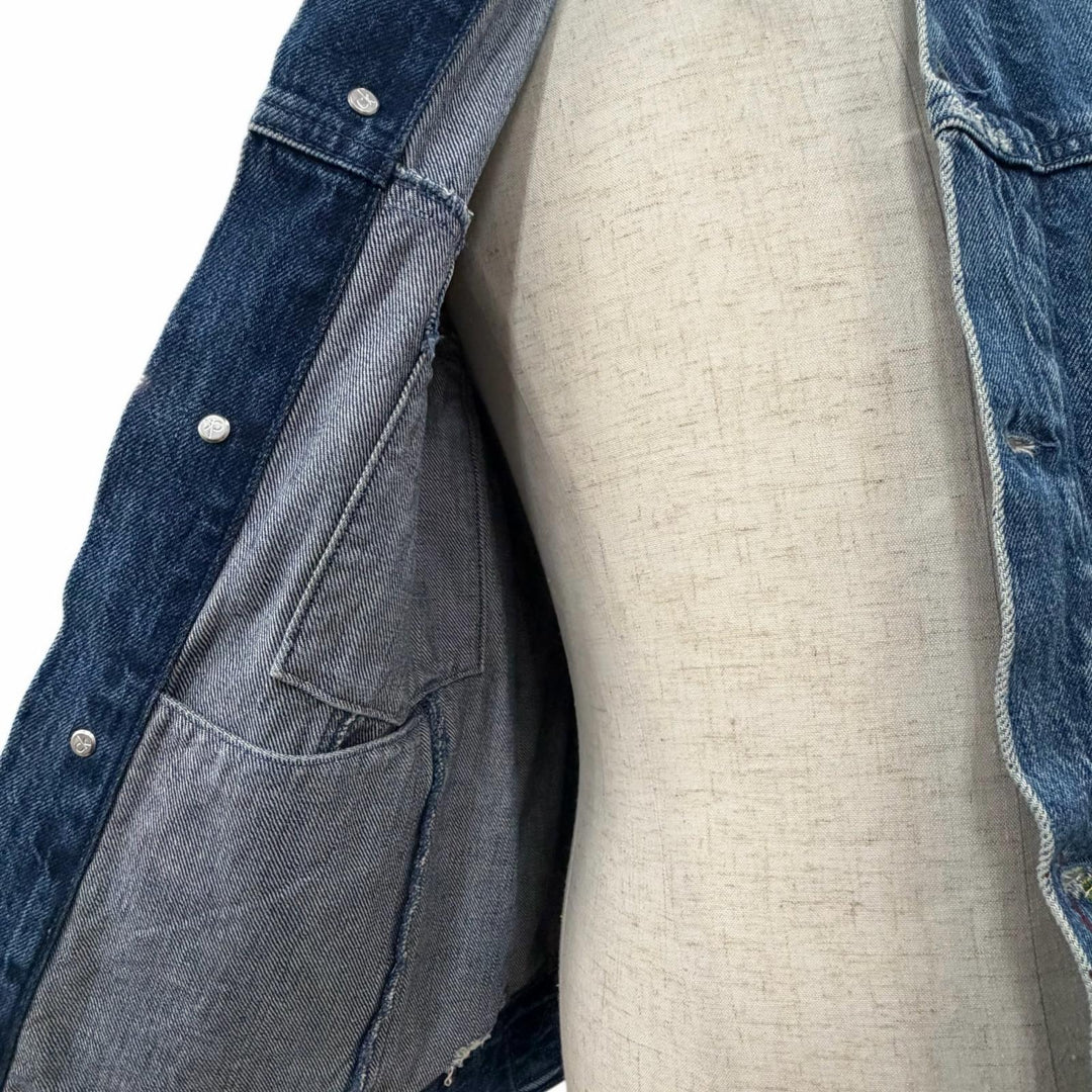 Discounted Great Calvin klein Jeans Denim Jacket blue cotton mens L
