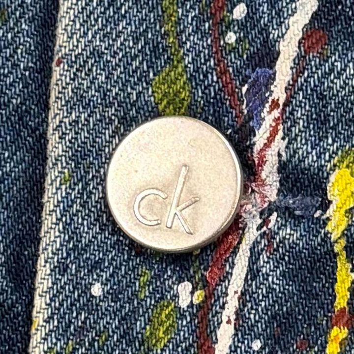 Discounted Great Calvin klein Jeans Denim Jacket blue cotton mens L