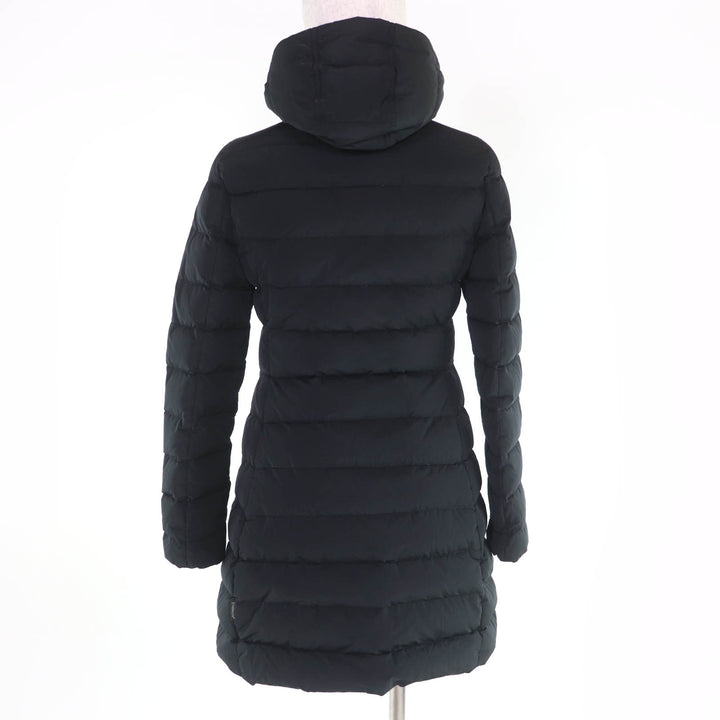 Great MONCLER down coat GARBET Logo button, hooded zip-up jacket black Women 00