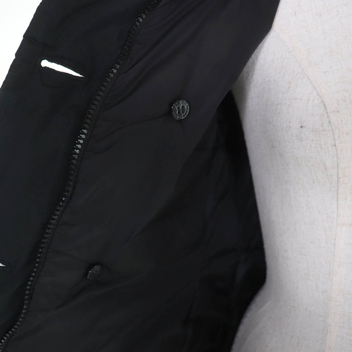Great MONCLER down coat GARBET Logo button, hooded zip-up jacket black Women 00