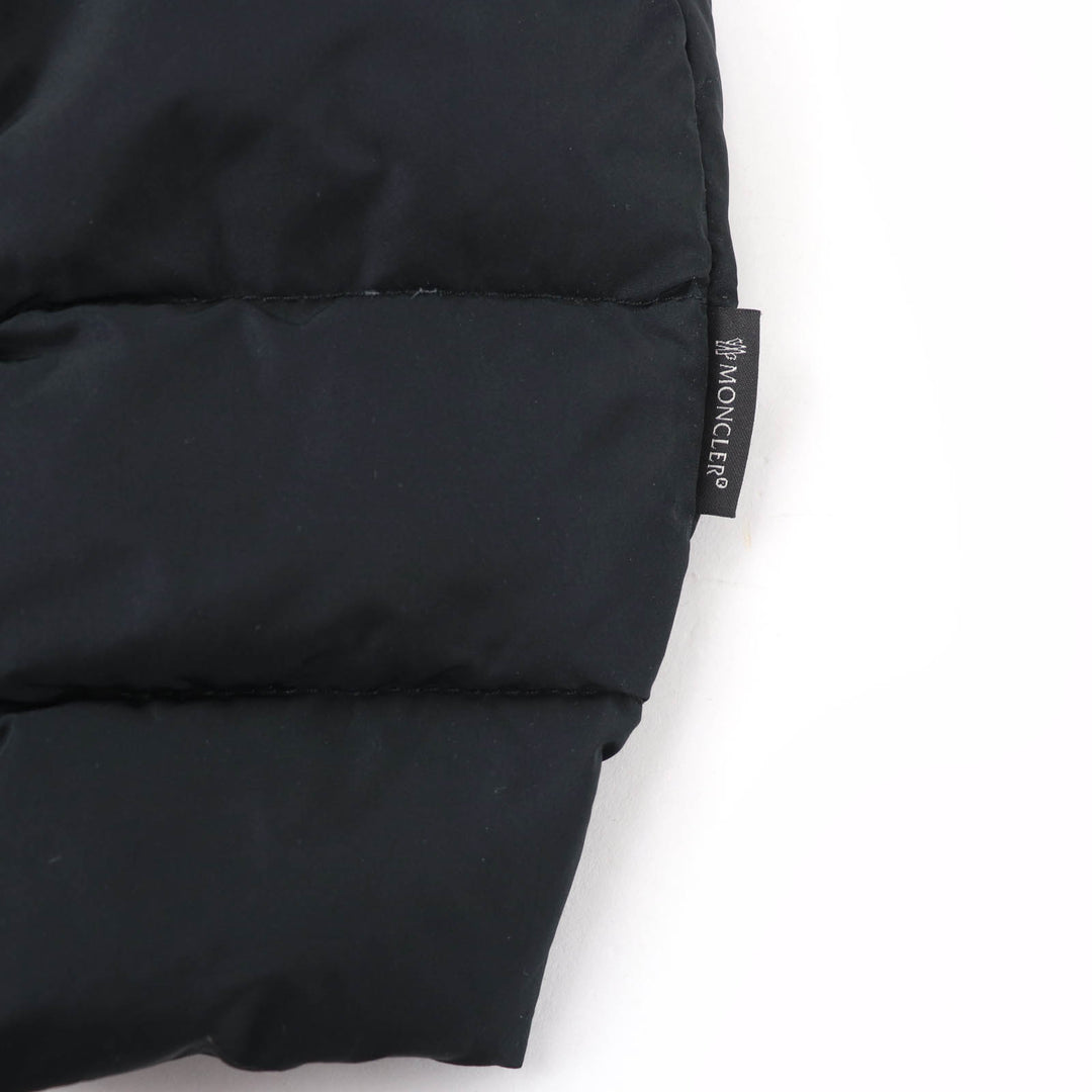 Great MONCLER down coat GARBET Logo button, hooded zip-up jacket black Women 00