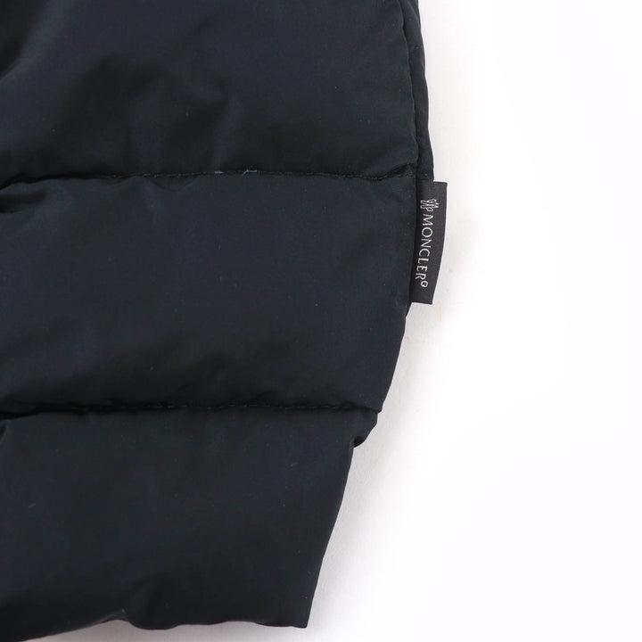 Great MONCLER down coat GARBET Logo button, hooded zip-up jacket black Women 00