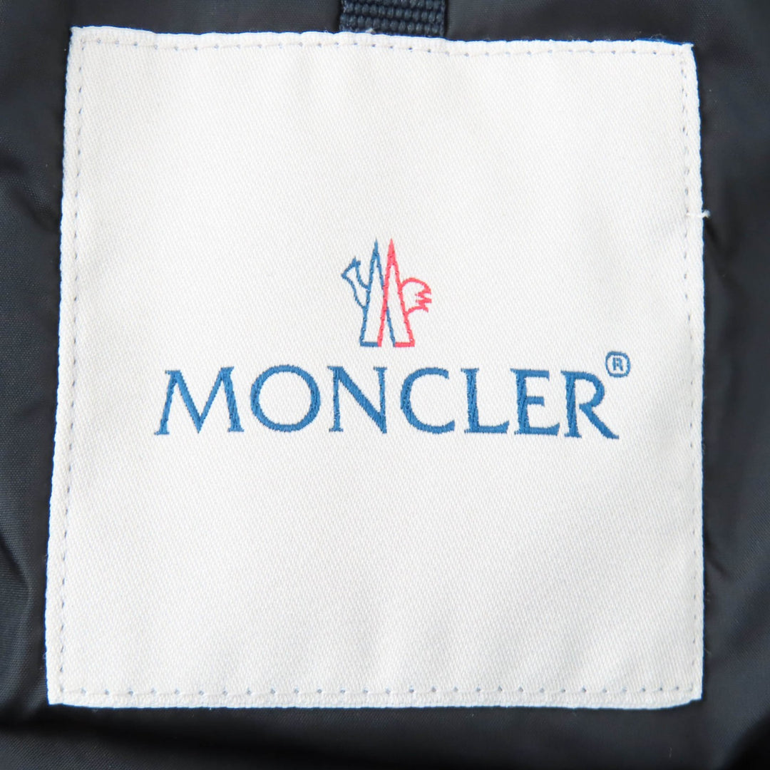 Great MONCLER down coat GARBET Logo button, hooded zip-up jacket black Women 00