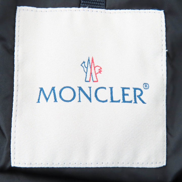 Great MONCLER down coat GARBET Logo button, hooded zip-up jacket black Women 00