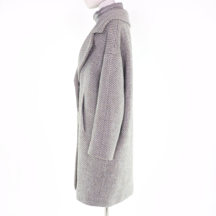 Great Herno Chester coat Layered design, padded Gray wool Women 40 GC0294D