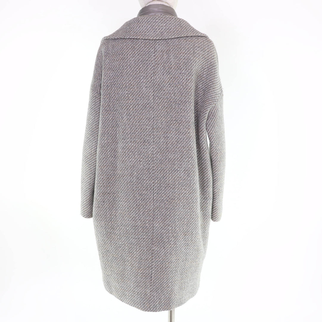 Great Herno Chester coat Layered design, padded Gray wool Women 40 GC0294D