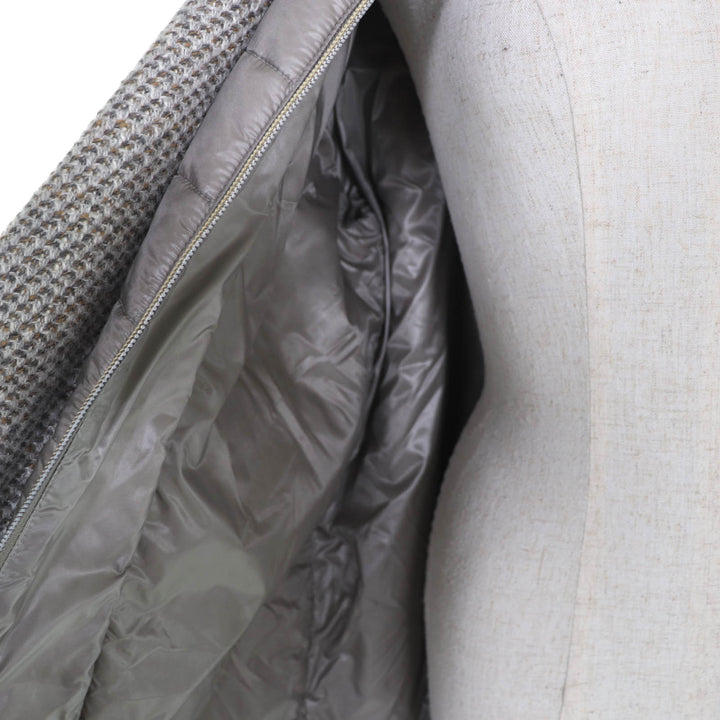 Great Herno Chester coat Layered design, padded Gray wool Women 40 GC0294D