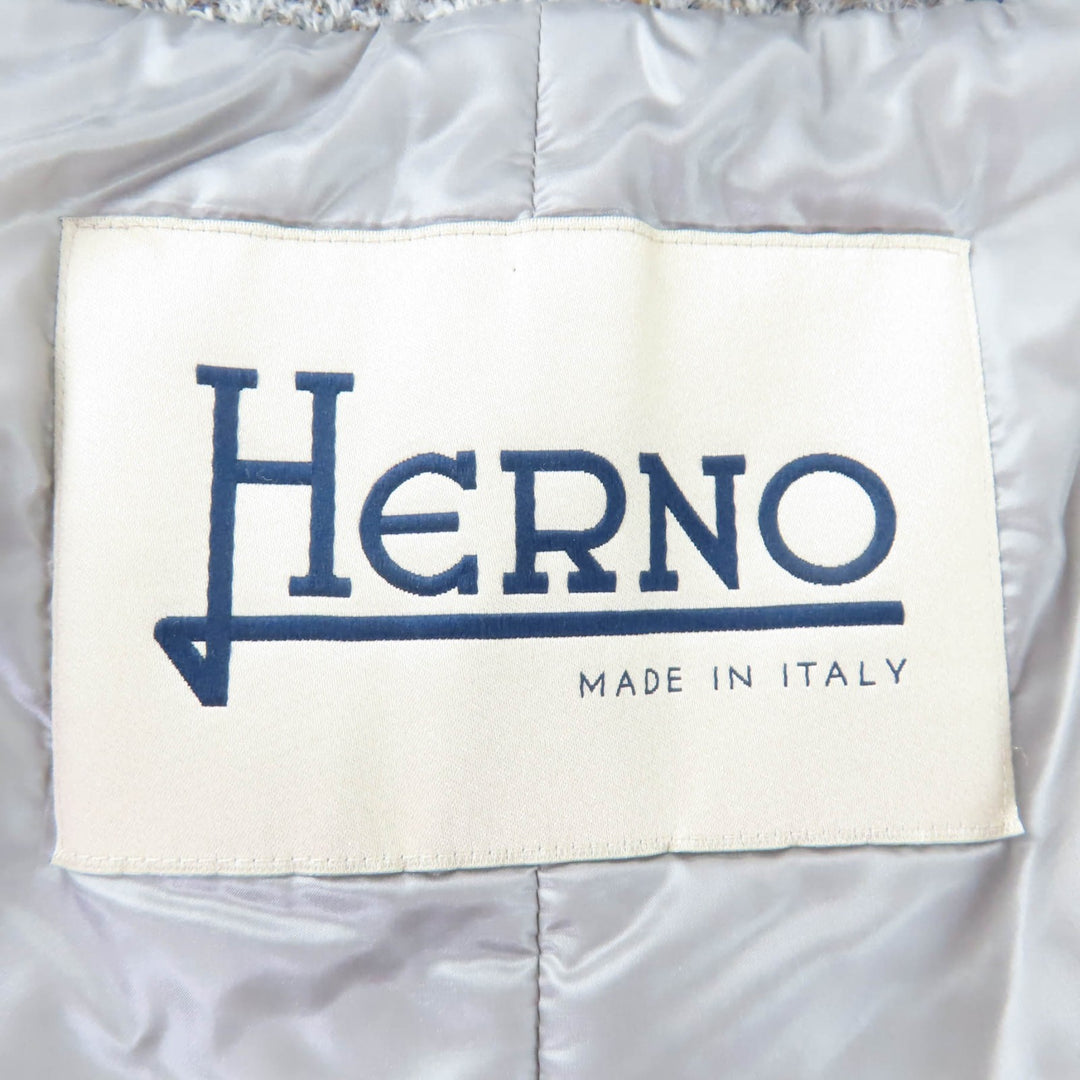 Great Herno Chester coat Layered design, padded Gray wool Women 40 GC0294D