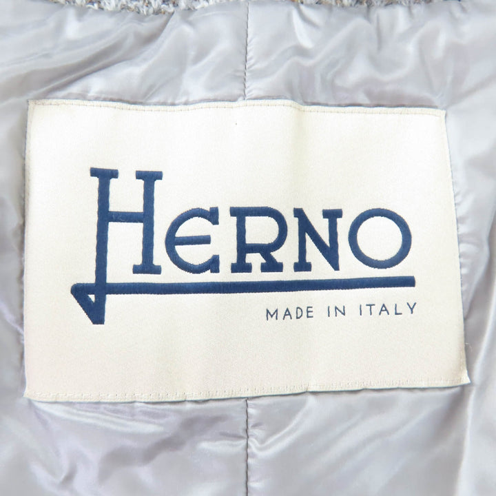 Great Herno Chester coat Layered design, padded Gray wool Women 40 GC0294D