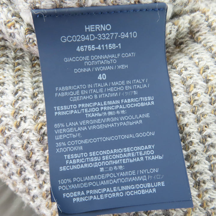 Great Herno Chester coat Layered design, padded Gray wool Women 40 GC0294D