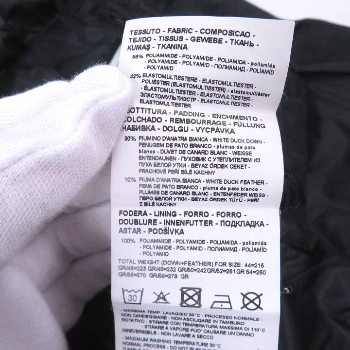 Great EMPORIO ARMANI Down jacket Black tag, all-over logo print, hooded jacket