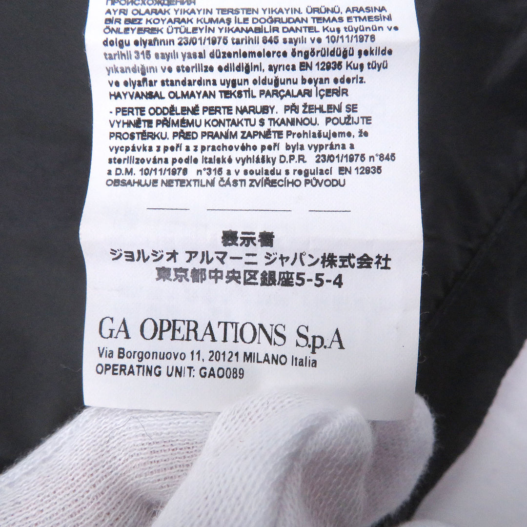 Great EMPORIO ARMANI Down jacket Black tag, all-over logo print, hooded jacket