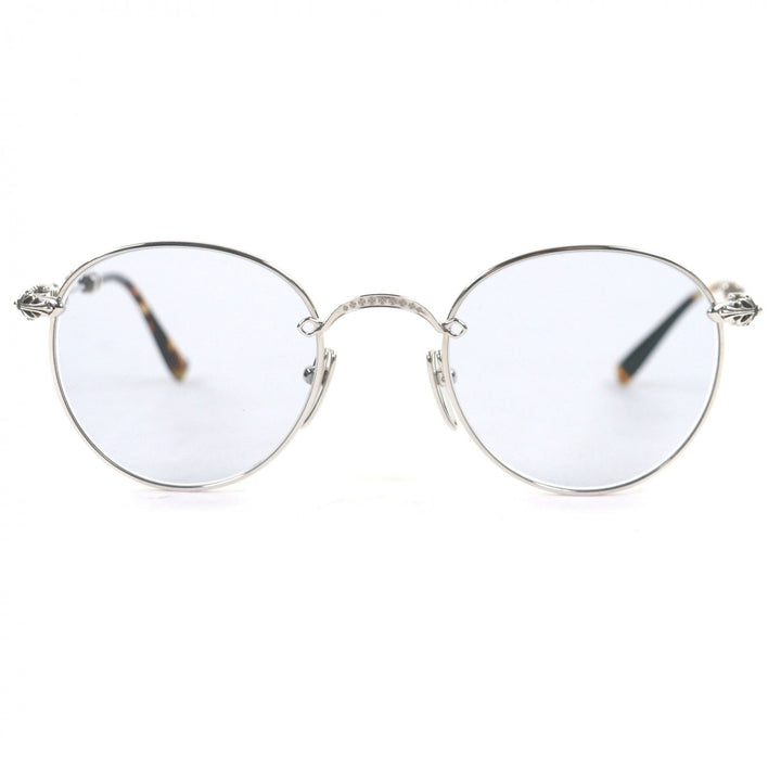 Great CHROME HEARTS sunglasses BUBBA-A Floral cross Silver mens