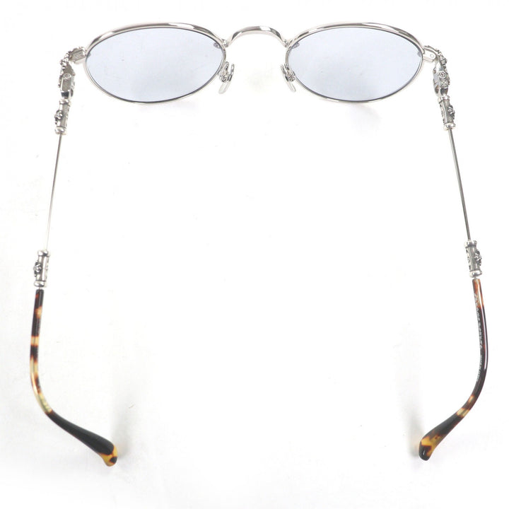 Great CHROME HEARTS sunglasses BUBBA-A Floral cross Silver mens