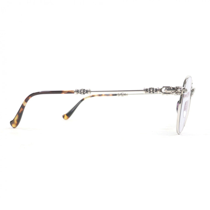Great CHROME HEARTS sunglasses BUBBA-A Floral cross Silver mens