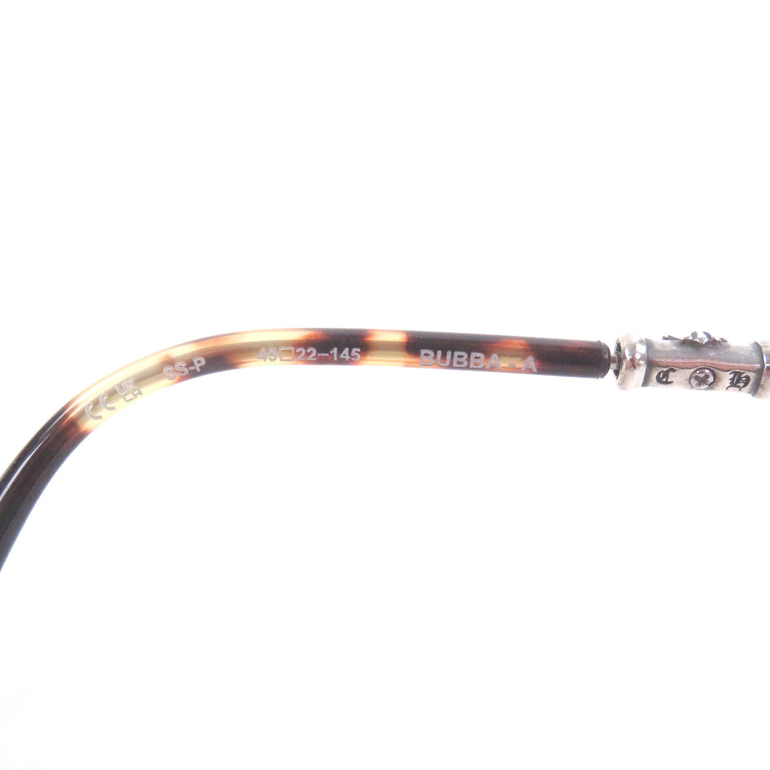 Great CHROME HEARTS sunglasses BUBBA-A Floral cross Silver mens