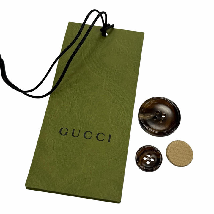 Excellent GUCCI Chester coat Single logo button Brown cotton mens 48