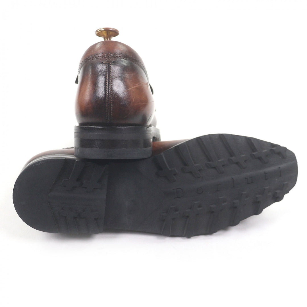 Very Good Berluti Dress shoes Olga Era New Ultima Brown Patine leather mens 7
