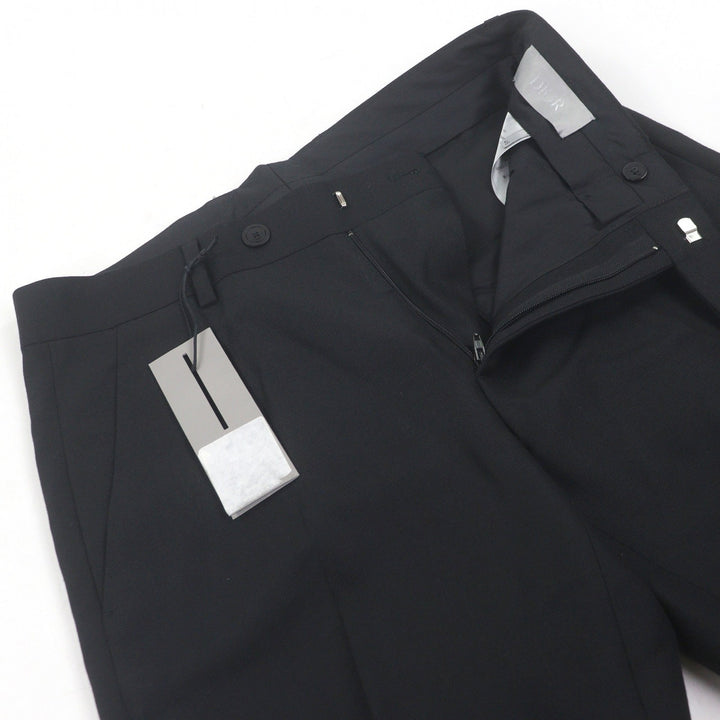 Pristine DIOR slacks Center press black wool mens 46 013C120A4441