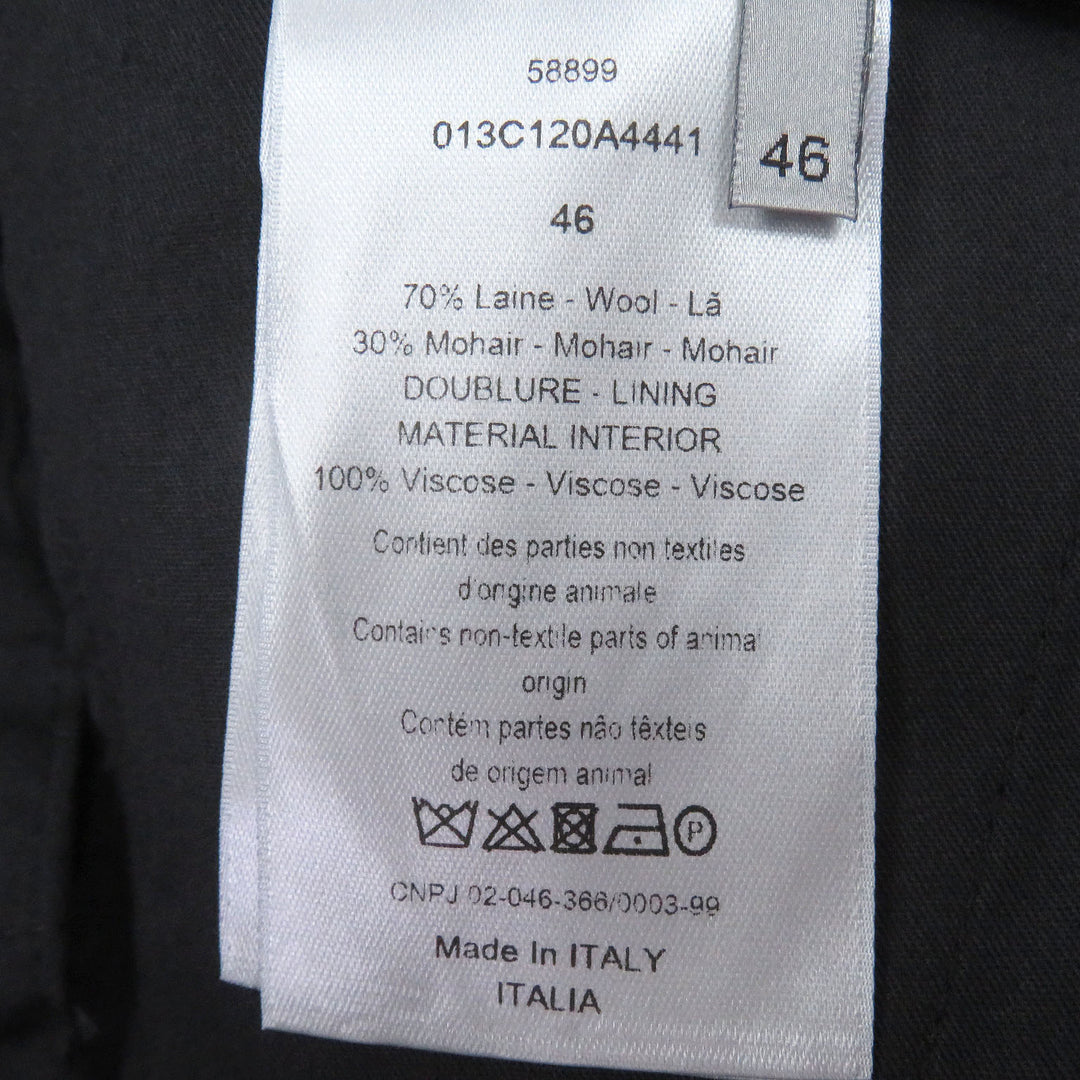 Pristine DIOR slacks Center press black wool mens 46 013C120A4441