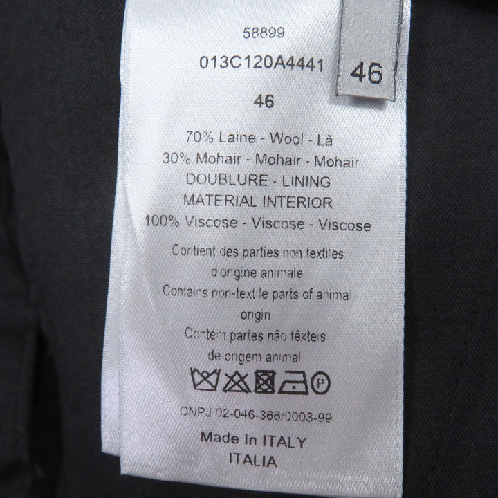 Pristine DIOR slacks Center press black wool mens 46 013C120A4441