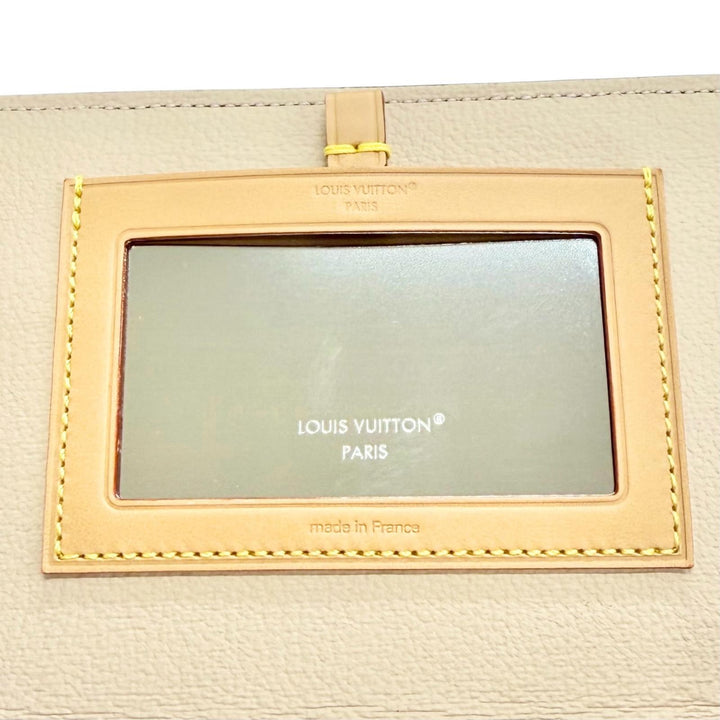 Pristine LOUIS VUITTON Lip and Eye Brush Set Monogram pouch with mirror LBC001