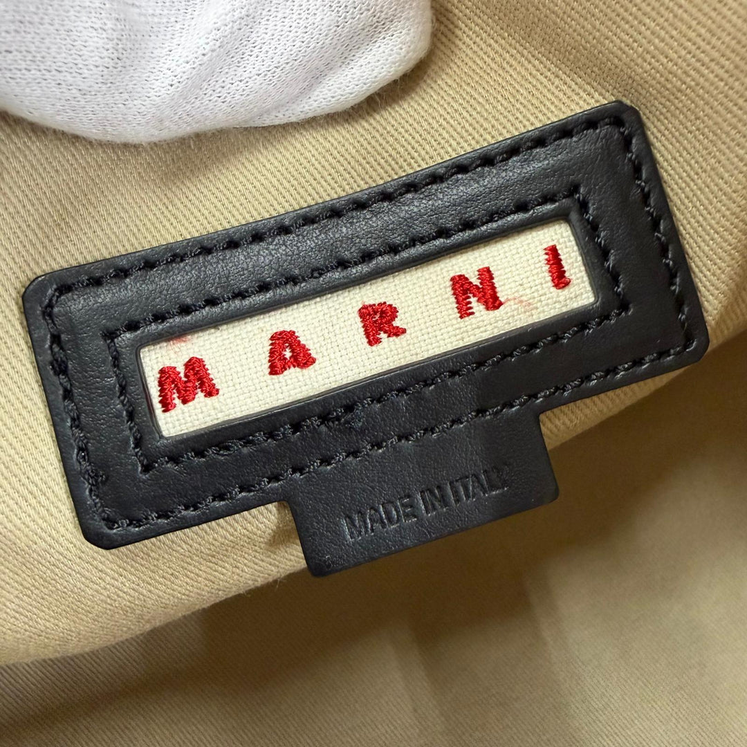 Great MARNI Handbag Leather accents GLOSSY GRIP ALMA multicolor BMMP0013Q1P3425
