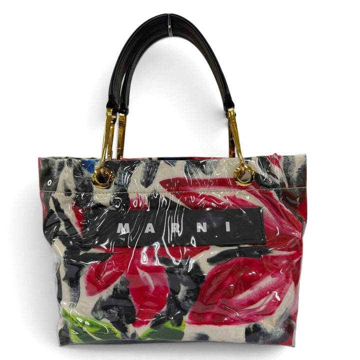 Great MARNI Handbag Leather accents GLOSSY GRIP ALMA multicolor BMMP0013Q1P3425