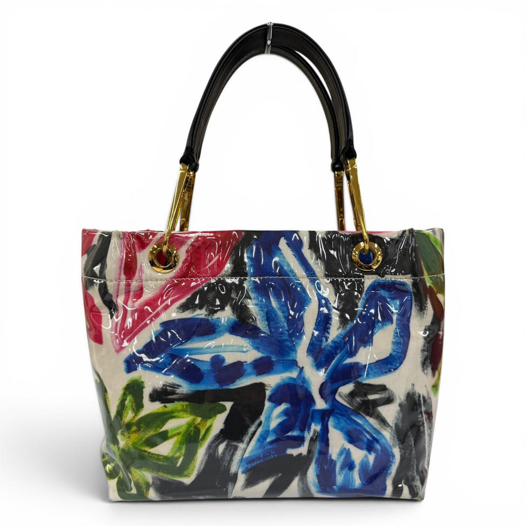 Great MARNI Handbag Leather accents GLOSSY GRIP ALMA multicolor BMMP0013Q1P3425