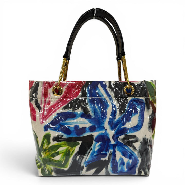 Great MARNI Handbag Leather accents GLOSSY GRIP ALMA multicolor BMMP0013Q1P3425