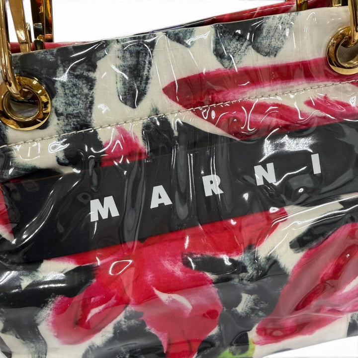 Great MARNI Handbag Leather accents GLOSSY GRIP ALMA multicolor BMMP0013Q1P3425