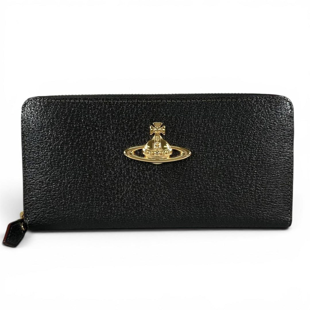Pristine Vivienne Westwood Purse Big Orb Wallet black leather Women 3118C9A1