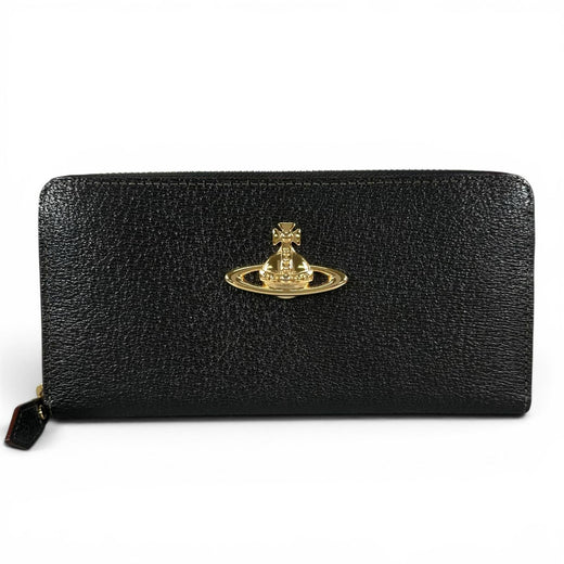 Pristine Vivienne Westwood Purse Big Orb Wallet black leather Women 3118C9A1