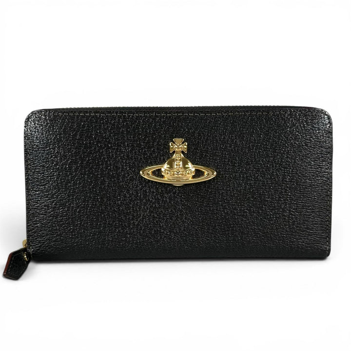 Pristine Vivienne Westwood Purse Big Orb Wallet black leather Women 3118C9A1
