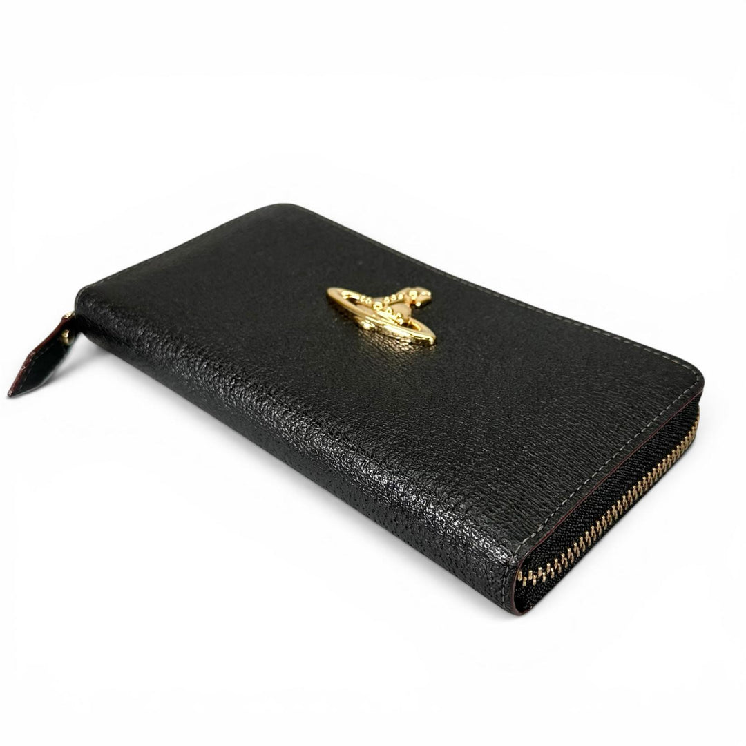 Pristine Vivienne Westwood Purse Big Orb Wallet black leather Women 3118C9A1